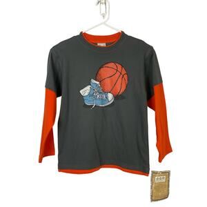 Tumbleweed | NWT Youth Boys Basketball Graphic Layered Long Sleeve Shirt